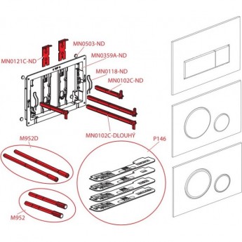 Винт рамы кнопки ALCAPLAST