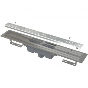 Водоотводящий желоб ALCAPLAST ANTIVANDAL APZ1011-1050L с решеткой, вертикальный сток