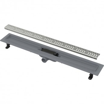 Водоотводящий желоб ALCAPLAST APZ10 SIMPLE AG100401650 с порогами для перфорированной решетки