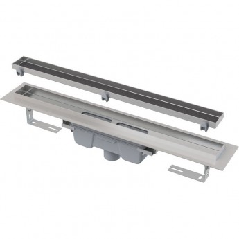 Водоотводящий желоб ALCAPLAST APZ1007-300 FLOOR с порогами для решетки под кладку плитки вертикальный сток