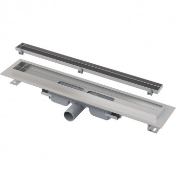 Водоотводящий желоб ALCAPLAST APZ107-300 FLOOR с порогами для решетки под кладку плитки Low, горизонтальный сток