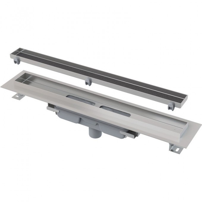 Водоотводящий желоб ALCAPLAST APZ1107-950 FLOOR с порогами для решетки под кладку плитки Low, вертикальный сток APZ1107-FLOOR-950