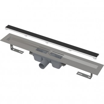 Водоотводящий желоб ALCAPLAST APZ15S-1050 без порогов, с решеткой под кладку камня Marble, горизонтальный сток Водоотводящий желоб ALCAPLAST APZ15S-1050 без порогов, с решеткой под кладку камня Marble, горизонтальный сток