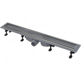 Водоотводящий желоб ALCAPLAST APZ22-1050 OPTIMA с порогами из нержавеющей стали, для перфорированной решетки/решетки под кладку плитки Водоотводящий желоб ALCAPLAST APZ22-1050 OPTIMA с порогами из нержавеющей стали, для перфорированной решетки/решетки под кладку плитки