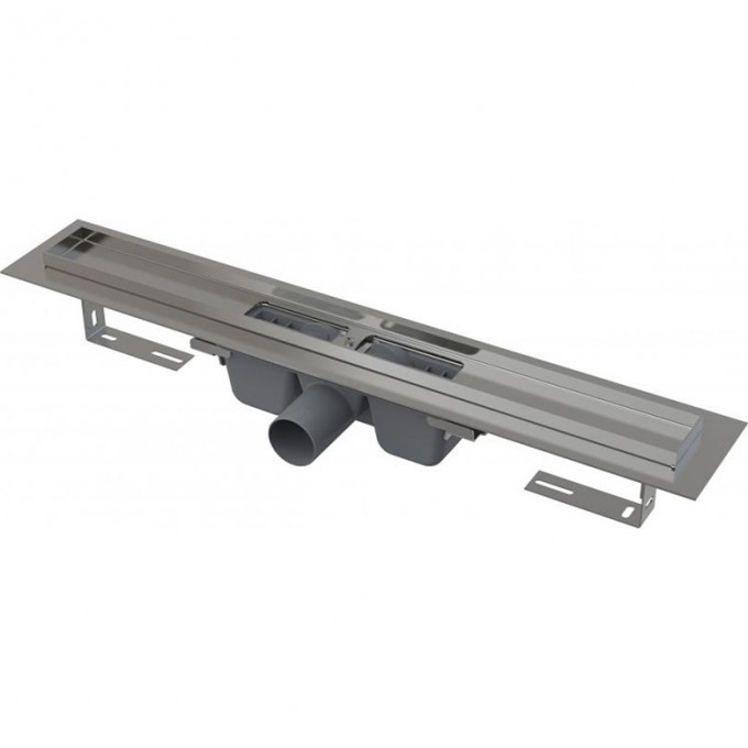 Водоотводящий желоб ALCAPLAST с порогами для перфорированной решетки, горизонтальный сток APZ1S-850