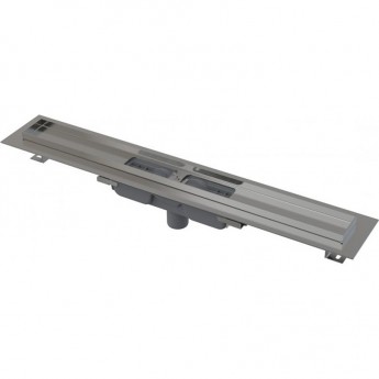 Водоотводящий желоб ALCAPLAST APZ1101-550 с порогами для перфорированной решетки, низкий, вертикальный сток