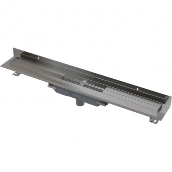 Водоотводящий желоб ALCAPLAST APZ1116-300 WALL для перфорированной решетки, с фиксированным воротником, к стене, низкий, вертикальный сток Водоотводящий желоб ALCAPLAST APZ1116-300 WALL для перфорированной решетки, с фиксированным воротником, к стене, низкий, вертикальный сток