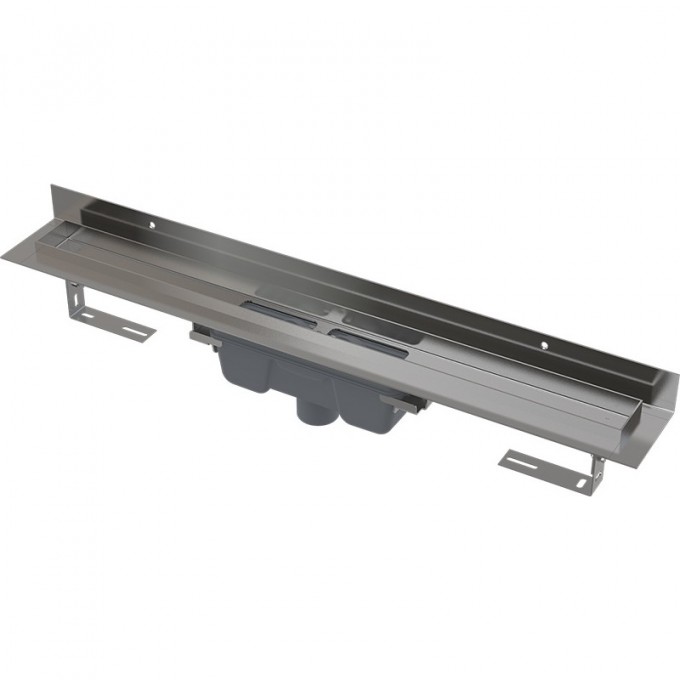 Водоотводящий желоб ALCAPLAST WALL для перфорированной решетки, с фиксированным воротником, к стене, вертикальный сток APZ1016-1150 Водоотводящий желоб ALCAPLAST WALL для перфорированной решетки, с фиксированным воротником, к стене, вертикальный сток APZ1016-1150