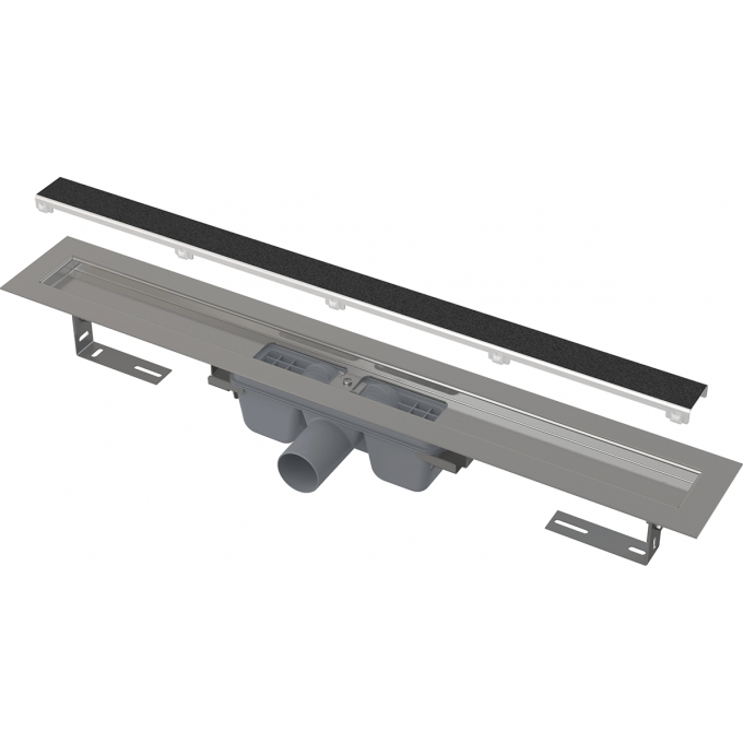 Водоотводящий желоб без порогов ALCAPLAST с решеткой под кладку плитки APZ15-850 SMART