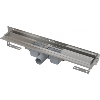 Водоотводящий желоб с порогами ALCAPLAST FLEXIBLE APZ4-950 для перфорированной решетки и воротником к стене Водоотводящий желоб с порогами ALCAPLAST FLEXIBLE APZ4-950 для перфорированной решетки и воротником к стене