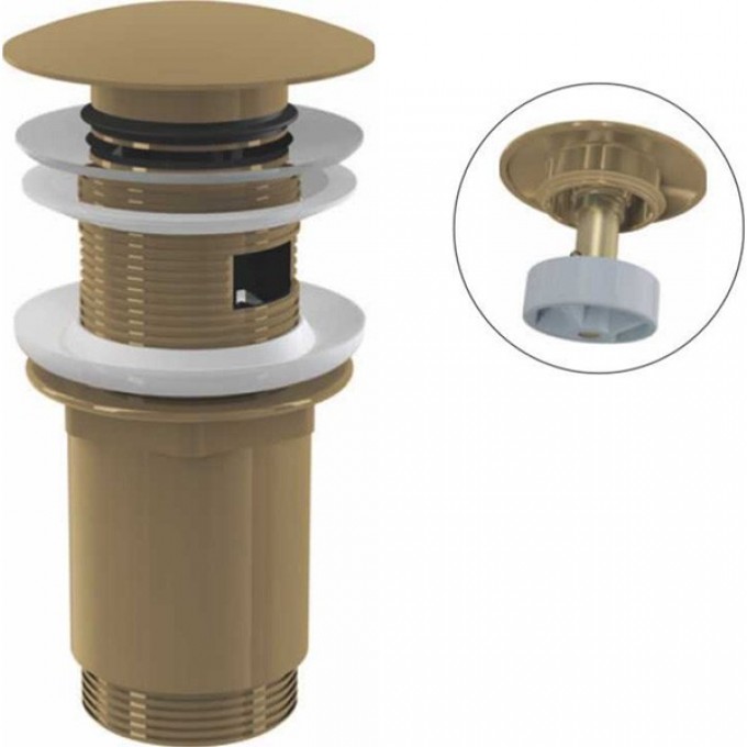 Водослив ALCAPLAST для умывальника click/clack 5/4", цельнометаллический A392-G-B Водослив ALCAPLAST для умывальника click/clack 5/4", цельнометаллический A392-G-B