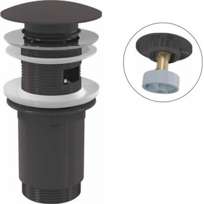 Водослив ALCAPLAST для умывальника click/clack 5/4", цельнометаллический A392-GM-B Водослив ALCAPLAST для умывальника click/clack 5/4", цельнометаллический A392-GM-B