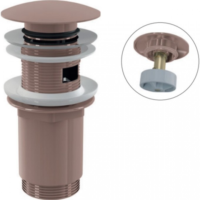 Водослив ALCAPLAST для умывальника click/clack 5/4", цельнометаллический A392-RG-B Водослив ALCAPLAST для умывальника click/clack 5/4", цельнометаллический A392-RG-B