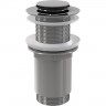 Водослив ALCAPLAST для умывальника click/clack 5/4", цельнометаллический для умывальников без перелива, для пластиковых и стеклянных умывальников A394