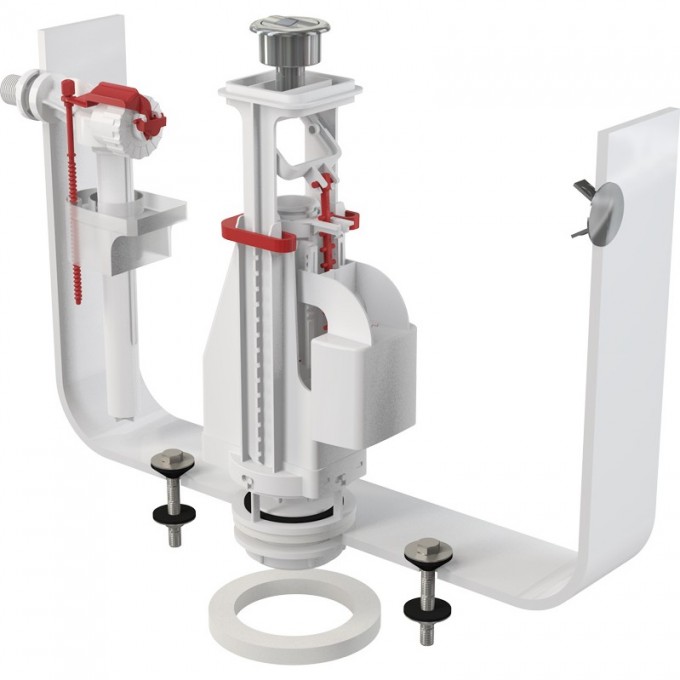 Выпускной комплект ALCAPLAST SA08A 1/2" CHROM с двойной кнопкой, впускной механизм А15 1/2 SA08A 1/2.