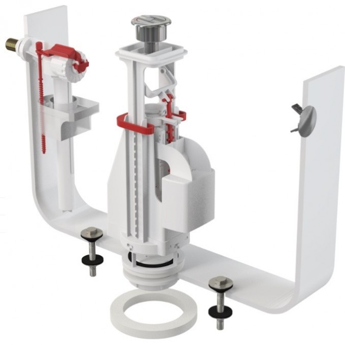 Выпускной комплект ALCAPLAST SA08AK 3/8" с двойной кнопкой, впускной механизм А16 3/8 SA08AK_3_8