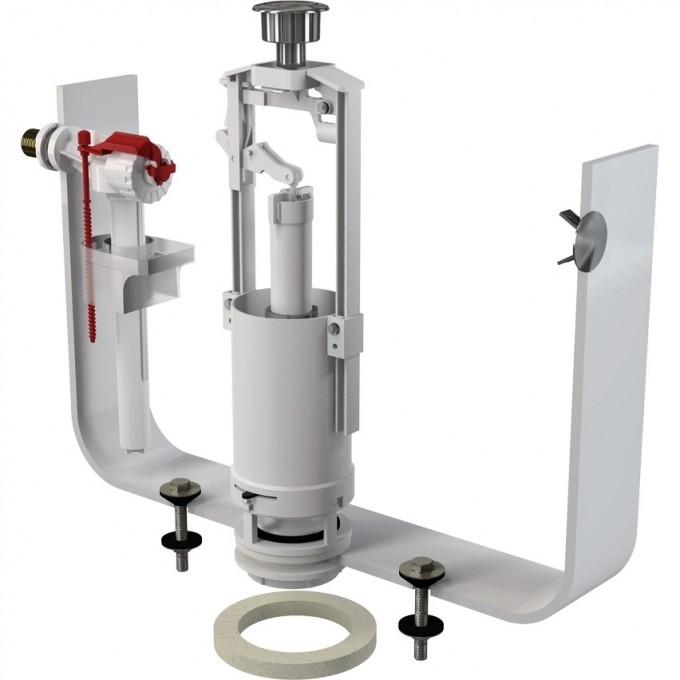 Выпускной комплект ALCAPLAST SA2000K 1/2" CHROM со стоп кнопкой, впускной механизм А16 SA2000K 1-2