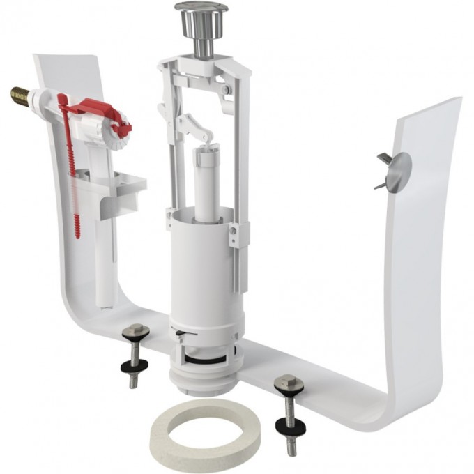 Выпускной комплект ALCAPLAST SA2000K 3/8" CH со стоп кнопкой, впускной механизм А16 3/8, металлическая резьба SA2000K 3/8 CHROM