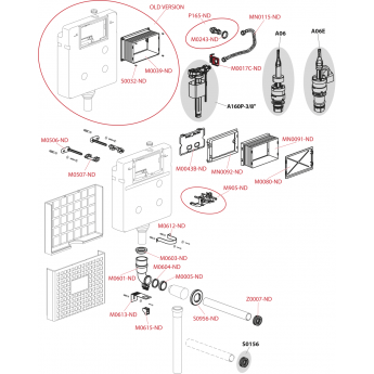 Запасная часть ALCAPLAST M0039-ND к скрытым системам инсталляций